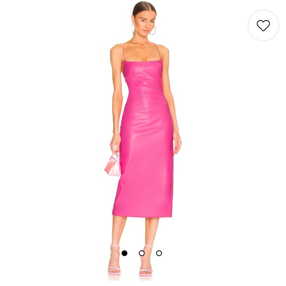 COPY - Bardot | Helena Vegan Leather Dress In Hot Pink Size 4 NEW - Picture 2 of 10